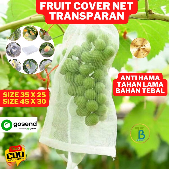 Fruit cover net jaring transparan pembungkus buah Kelengkeng Anggur dl