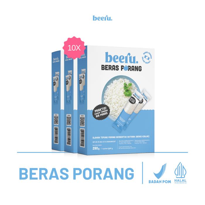 

Beeru Beras Porang Isi 10 Box - Shirataki Konjac Rice