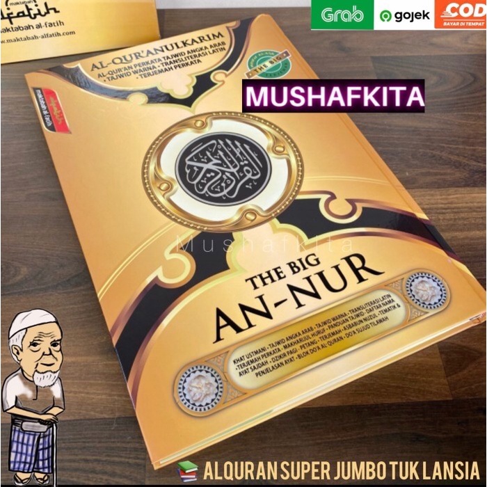 ALQURAN JUMBO LANSIA A3 AN NUR SUPER BESAR ALQURAN TERJEMAH PERKATA