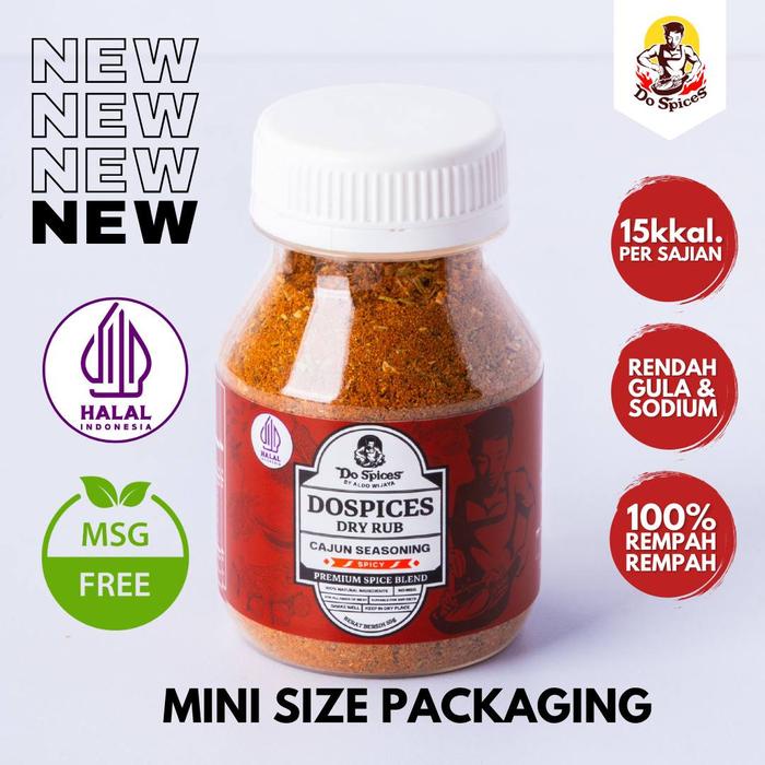 

Dospices [mini size] Healthy Dry Rub [Cajun Seasoning] Bumbu Marinasi Rendah Kalori [55 Gr] (ADS)