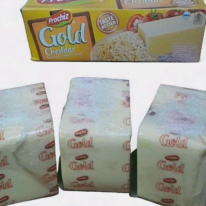 

KEJU PROCHIZ GOLD CHEDDAR REPACK -/+ 500 GRAM I KEJU PARUT I KEJU BAHAN KUE I BAHAN MAKANAN Cheese