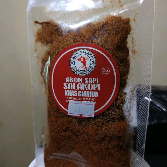 

Abon Sapi Salakopi Khas cianjur pouch 100gr Food Makanan Kering