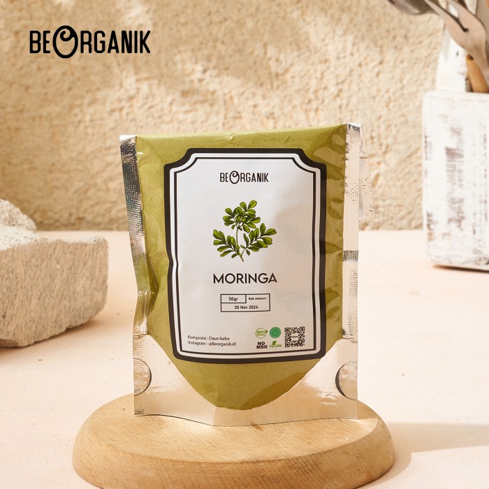 

Sale! Beorganik Moringa Powder / Bubuk Daun Kelor Organik 50Gr