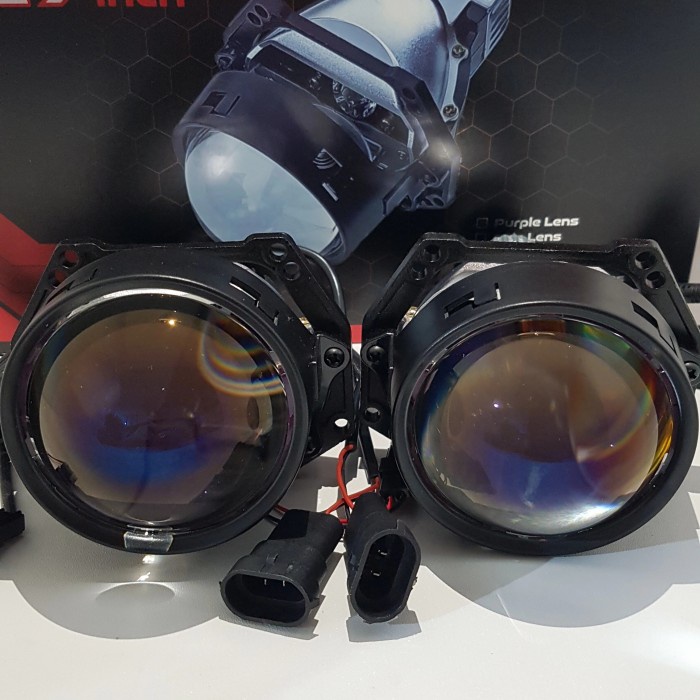 Hemat Biled Sniper E7 Projector Projie Led Bi Led Vahid Hi-Low Surpass Laser