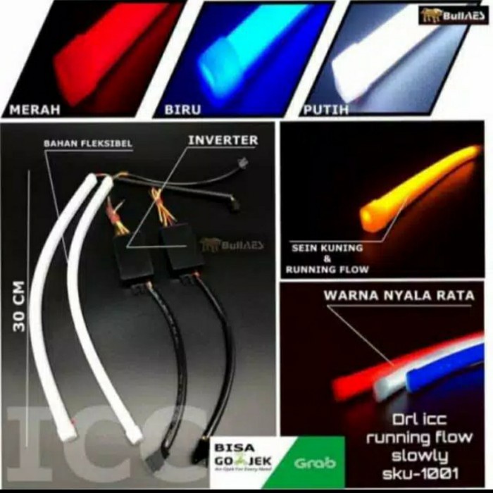 Bagus Lampu Led Alis Neon 30Cm Sein Running Fleksibel I Drl Led Flexibel