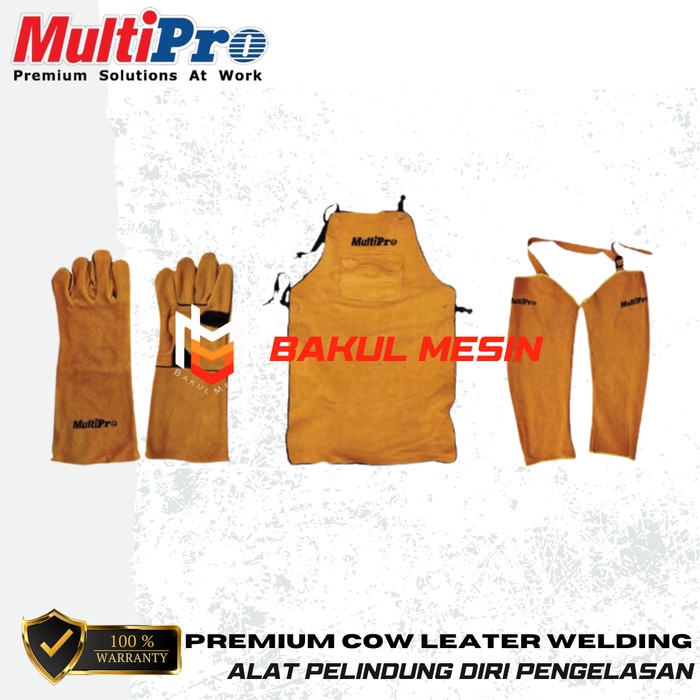 APD WELDER Premium Cow Leater Welding GLOVE APRON ARM SLEEVE MULTIPRO