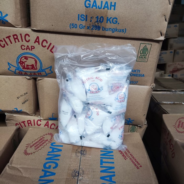 

Sale! Citric Acid Citrun Cap Gajah 1Pak Isi 20 Bks @50G