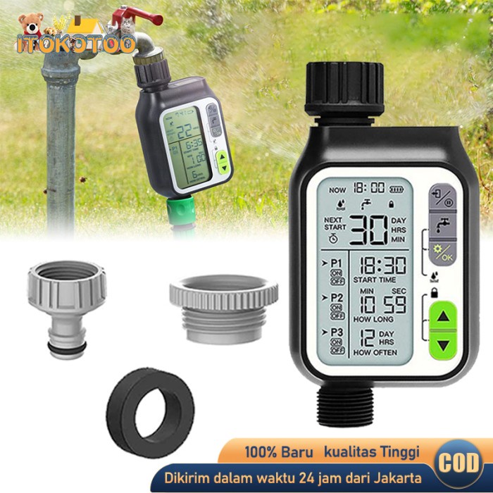 Water Timer Digital Irigasi Garden Irrigation Program Sprinkler