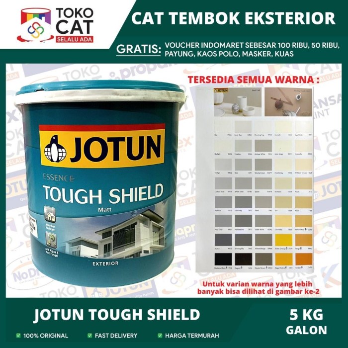 Cat Tembok Eksterior Jotun Toughshield warna Putih Chi 3,5 L / 5 kg