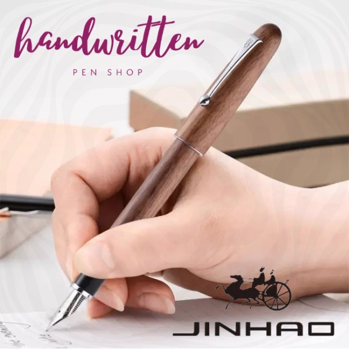 

Kualitas No1 Jinhao Typ 9026 Solid Wood Cartridge & Converter Fountain Pen / Pena Jinhao 9026