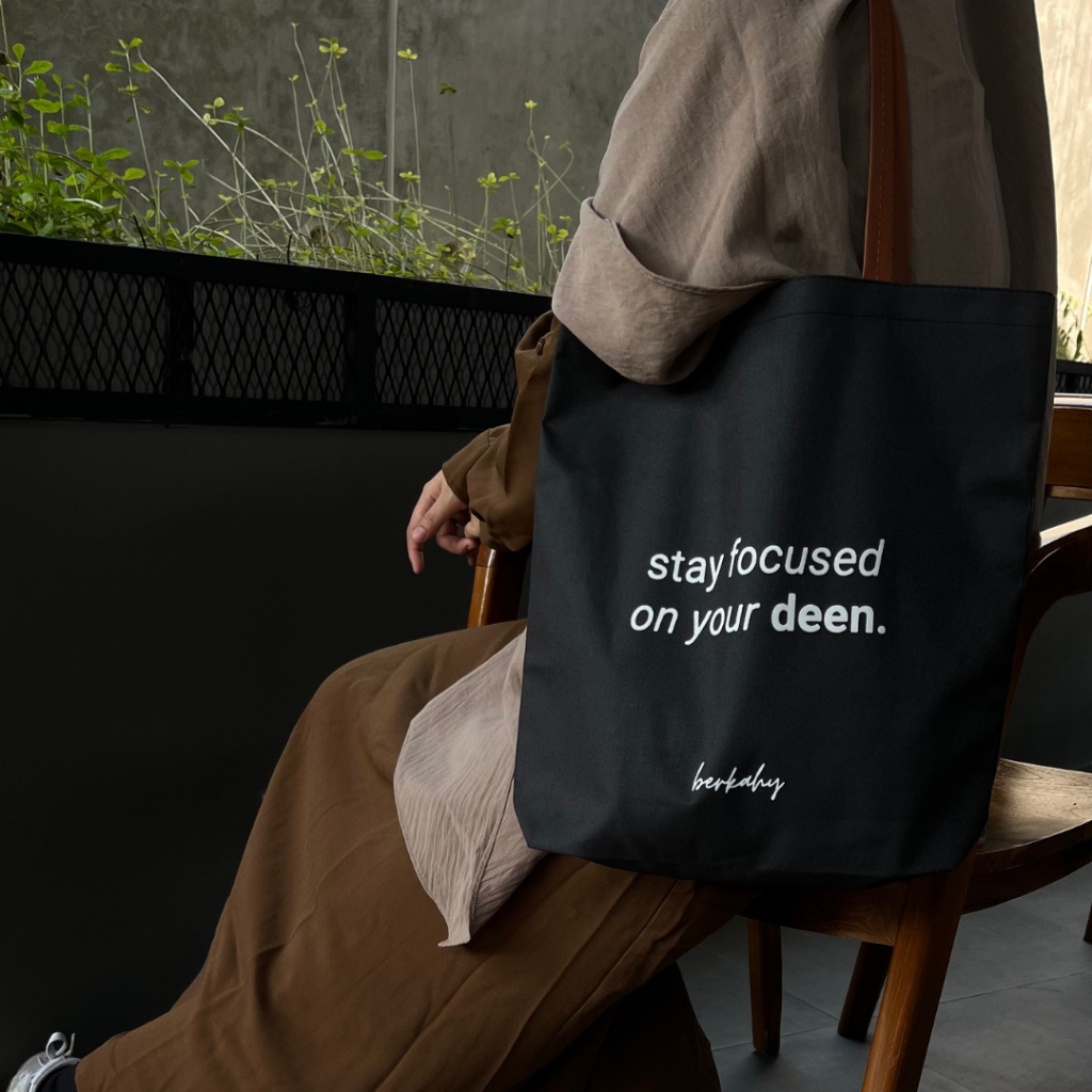 Sale deen bag series by berkahy.id - tote bag wanita totebag kanvas murah tote bag polos tas ngaji