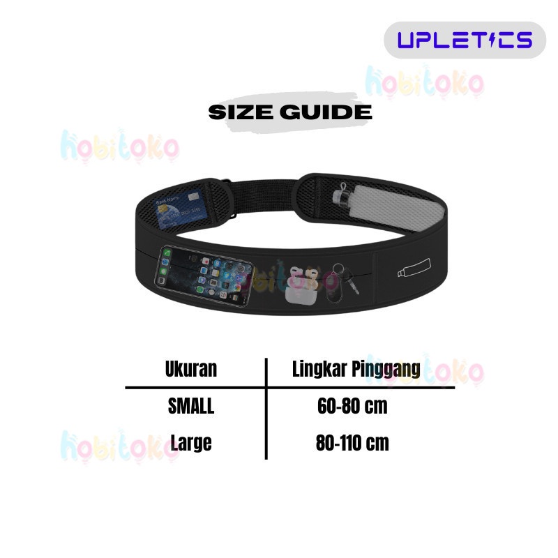 PROMO TERBARU Botol air giveawayUpletics COMPACT Running Waist Bag Sport Running Belt Tas Pinggang