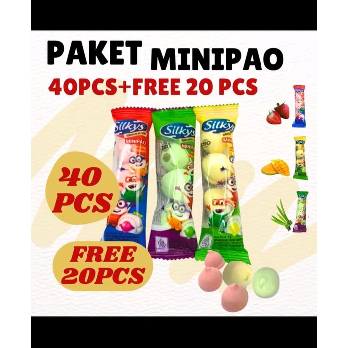 

Marshmallow silkys minipou paket 60 pcs