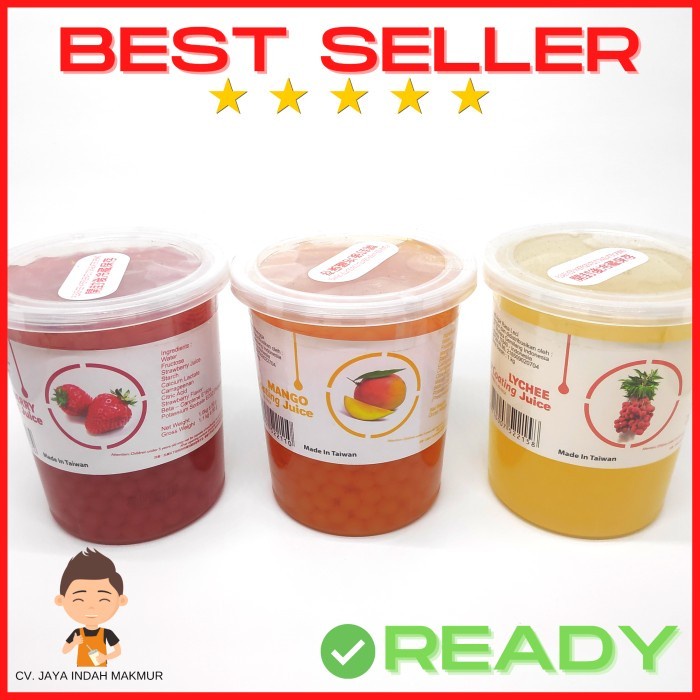 

Popping Bobba Poping Boba Coating Juice Mango Leci Strawberry BPOM 1Kg