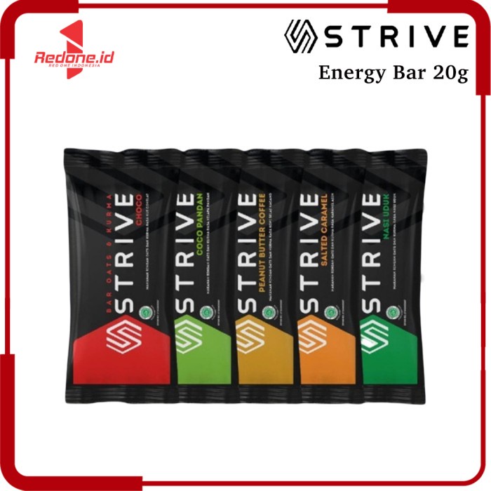 

Strive Energy Bar 20g - Suplemen Olahraga BPOM Halal