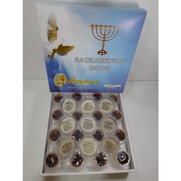 

Anggur dan Hosti Ayat Besar Perjamuan Kudus " HOSANNA " ( 5cm )
