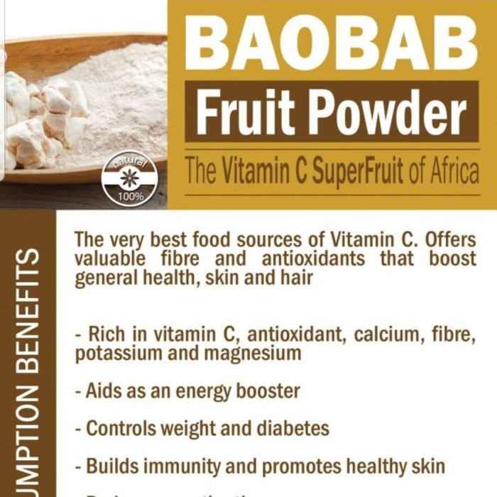 

Baobab Fruit Extract Powder 25g/Food Grade/Halal