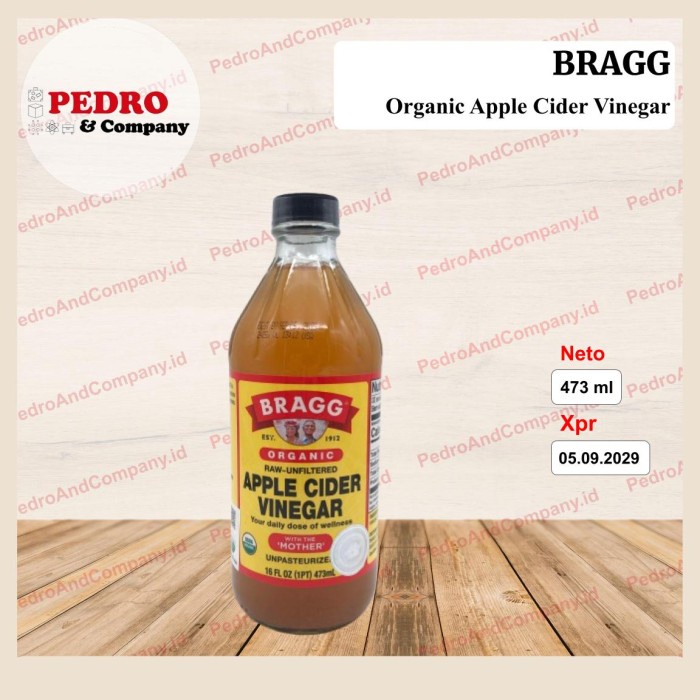 

Bragg - Organic apple cider vinegar/ cuka apel organik (473ml)