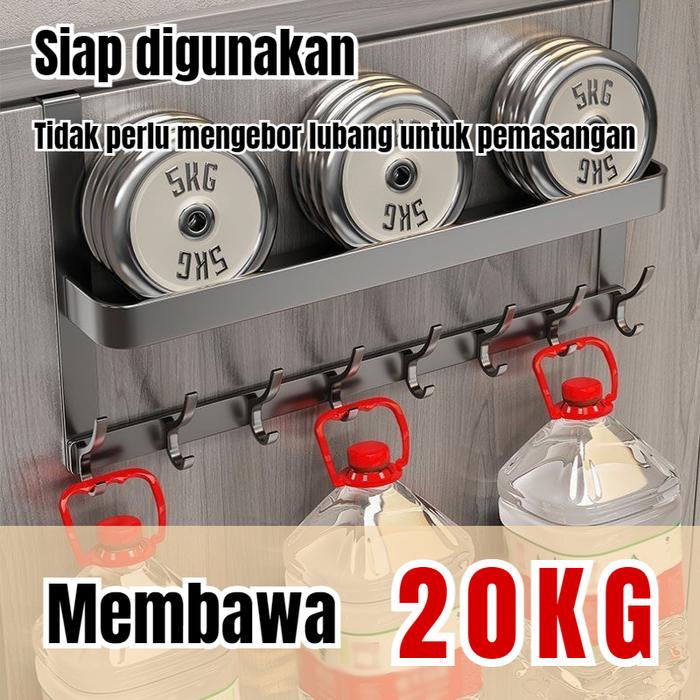 JTTOP" GANTUNGAN BAJU PINTU KAIT PAKAIAN PINTU BELAKANG ALUMINIUM DINDING KAMAR TIDUR PINTU BELAKANG