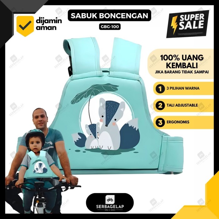 SALE  SABUK GENDONGAN BONCENGAN GOBYGO DEPAN BELAKANG SEPEDA MOTOR ANAK READYY