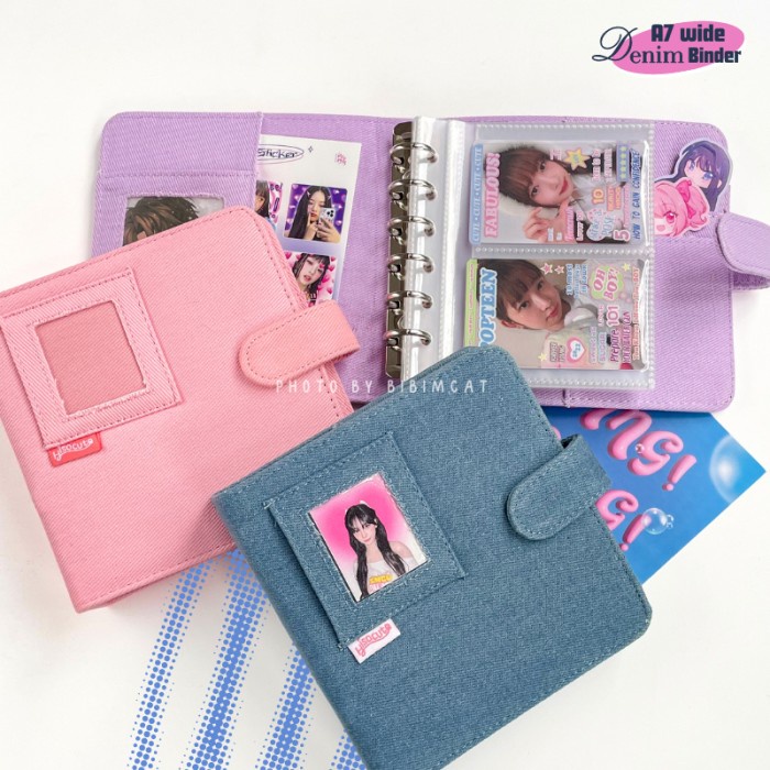 

SALE TERHOTT BIBIMCAT - (A7 WIDE) DENIM BINDER PHOTOCARD / ALBUM PC POLAROID JEANS LUCU READYY