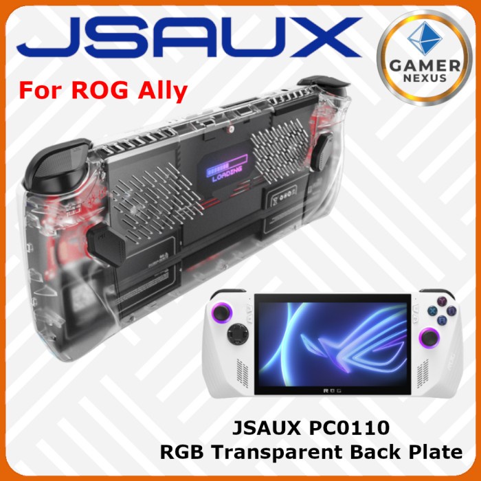 JSAUX PC0110 ROG Ally RGB Transparent Back Plate for ROG Ally