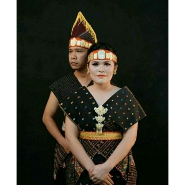 LIMITED EDITION Pakaian Adat Batak Toba Ulos Batak Sadum Ragihotang Merah Hitam Maroon Baju Adat