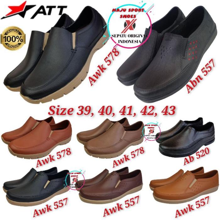 Terbaru ATT AWK 578 AWK 557 ABN 557 AB 520 - SEPATU PANTOFEL KARET PRIA ORIGINAL ATT / SEPATU KARET