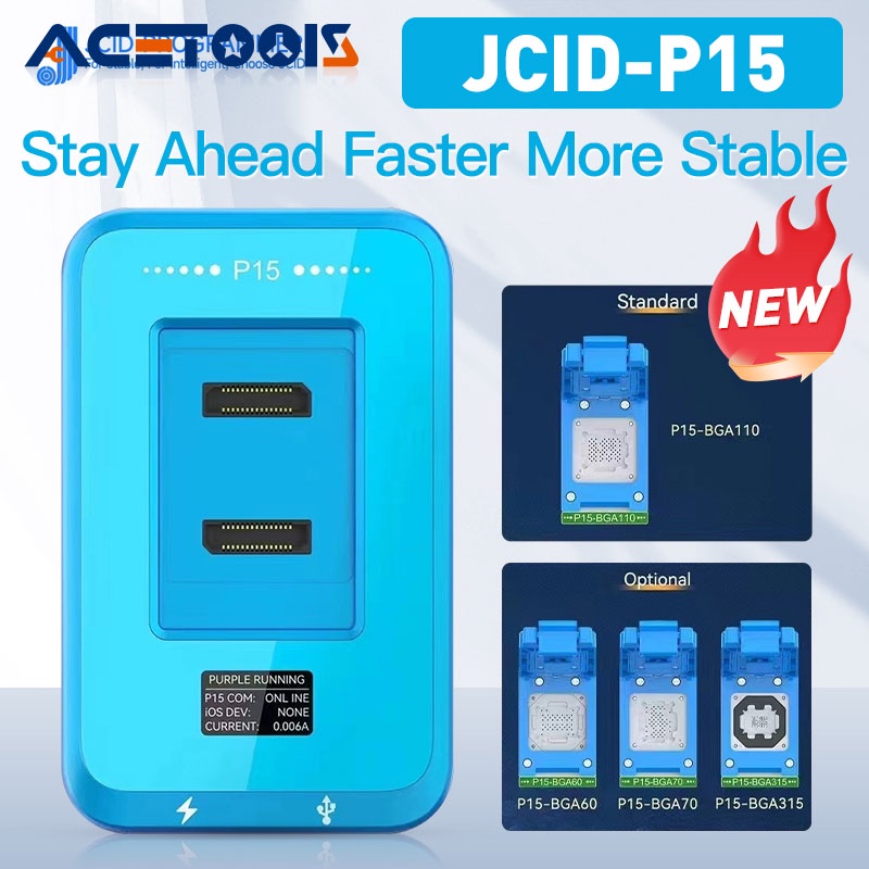 JC P15 Nand Programmer For iPhone 6-15PM iPad Mac Nand FlashWith BGA315 BGA110 BGA70 BGA60 Module No