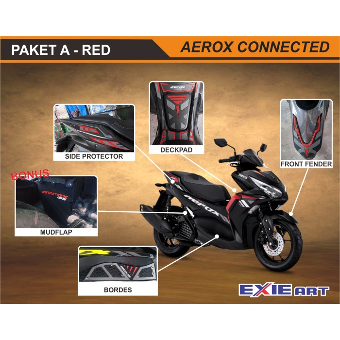 PAKET KOMPLIT PROTECTOR AEROX CONNECTED - FULL SET AKSESORIS AEROX