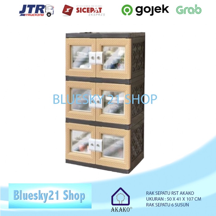 Lemari Sepatu + Kaca / Lemari Kaca Akako / Lemari Sepatu Akako Murah