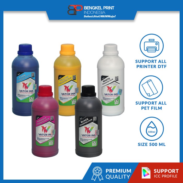 

Tinta Vator Ink Khusus for DTF 500ml TERLARIS/TERMURAH/TERPOPULER