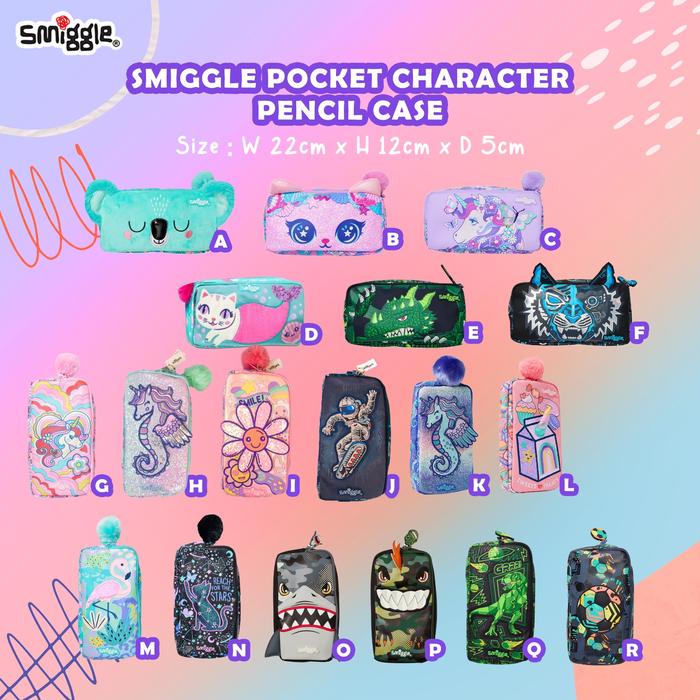 

SMIGGLE Better Together Pocket Character Pencil Case SMCC Stationery