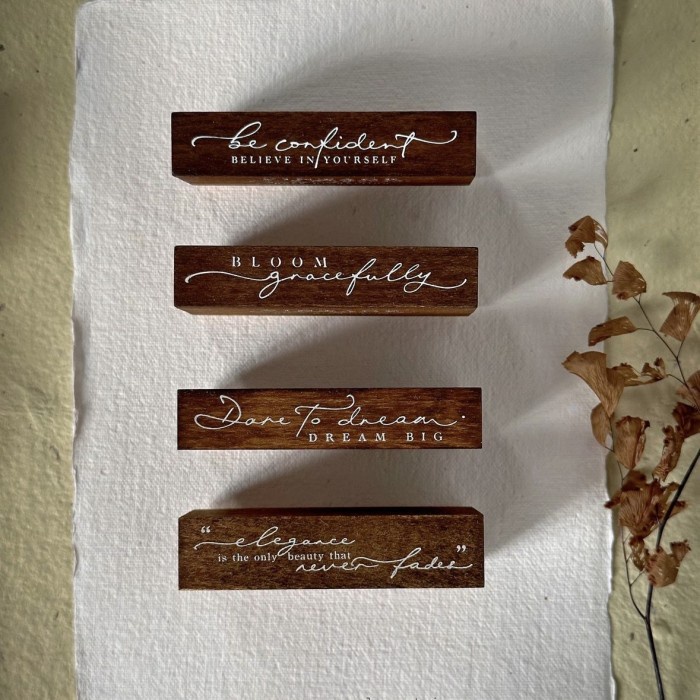 

Nove Vintage Elegance Rubber Stamp - Bloom Gracefully / Dare to Dream / Be Confident / Elegance /