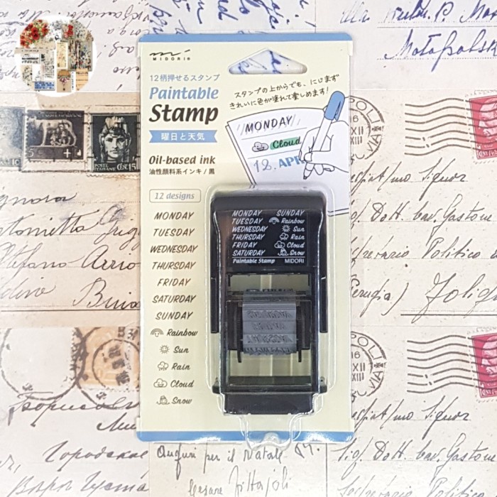

Midori self ink stamp. Stempel Midori ori Japan