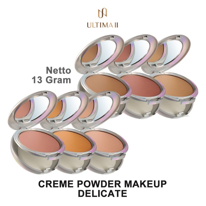 

ULTIMA ll DELICATE CREME POWDER MAKEUP ALAS BEDAK PADAT TWO WAY CAKE