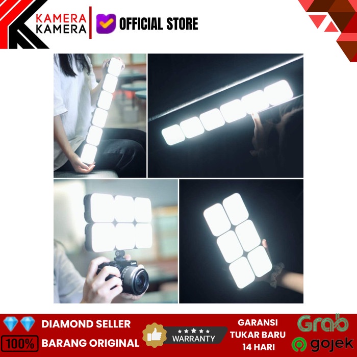 Ulanzi Vijim Vl100C Bi Color Adjustable Led Video Light Lampu Studio