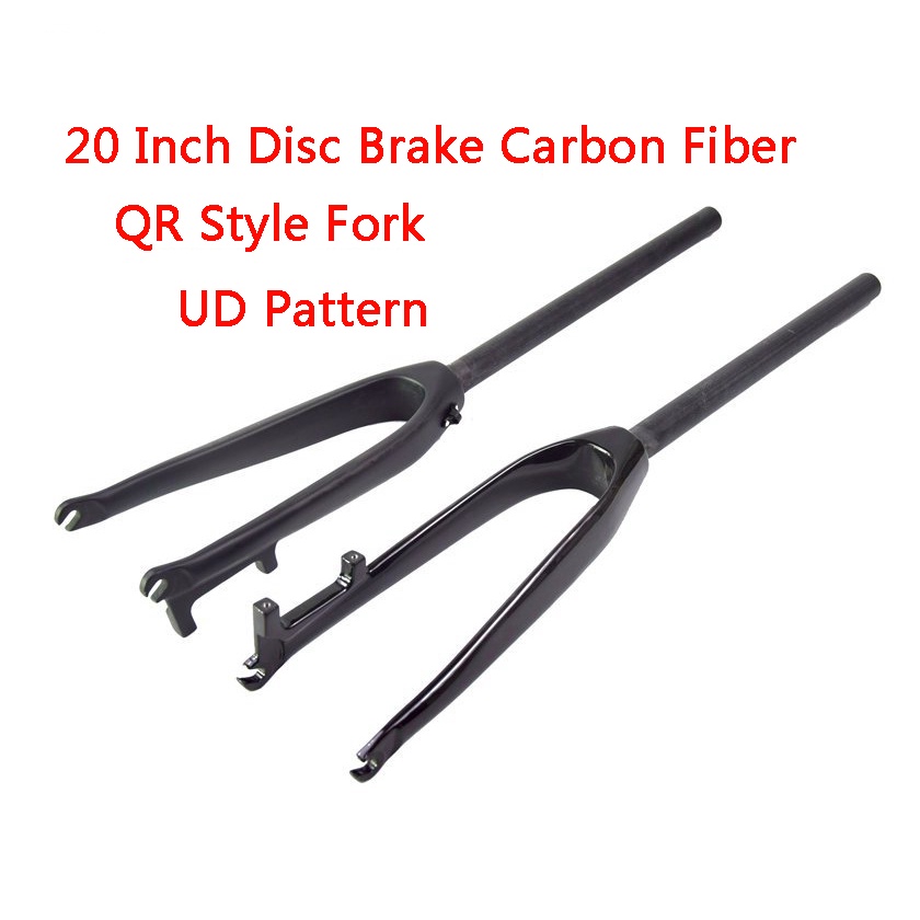 BWS Small wheels Folding bike UD full carbon fibre Fork Mountain Bicycle only disc brake front fork 