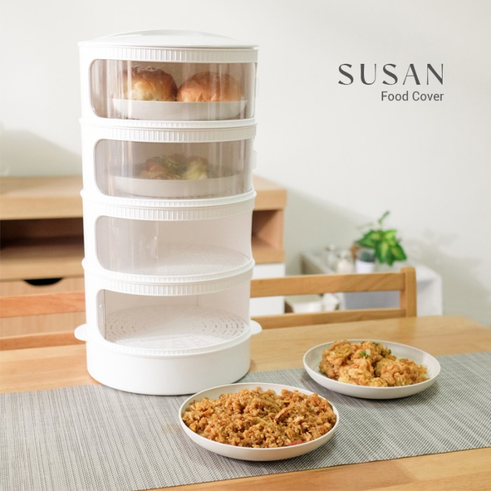 Tudung Saji Susun Viral 4 Tingkat Rak Makanan Tebal Model SLIDE