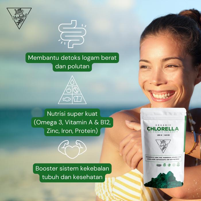 

Organic Chlorella Powder Sumber Klorofil Chlorophyll Alami - 100 Grams Best Seller