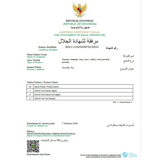 

Chili Oil With Crunchy Garlic Yovi / Sambal,Sambel Dimsum 700 Ml Promo