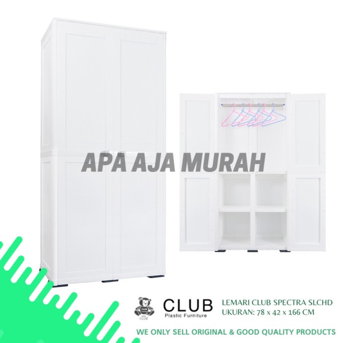 LEMARI PAKAIAN PLASTIK GANTUNG JUMBO CLUB SPECTRA LARGE SLCHD