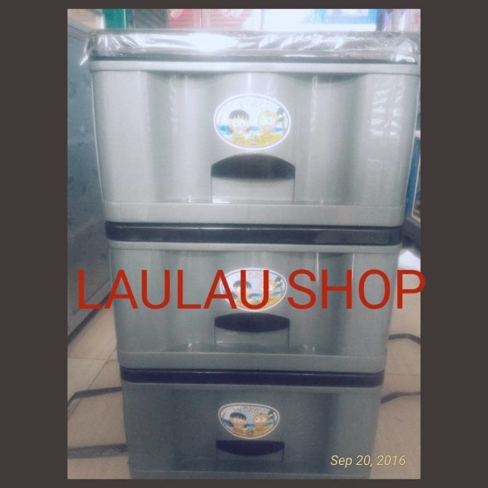 LACI PAKAIAN PLASTIK SUSUN 3 YOKO / LEMARI TEMPAT BAJU / SERBAGUNA