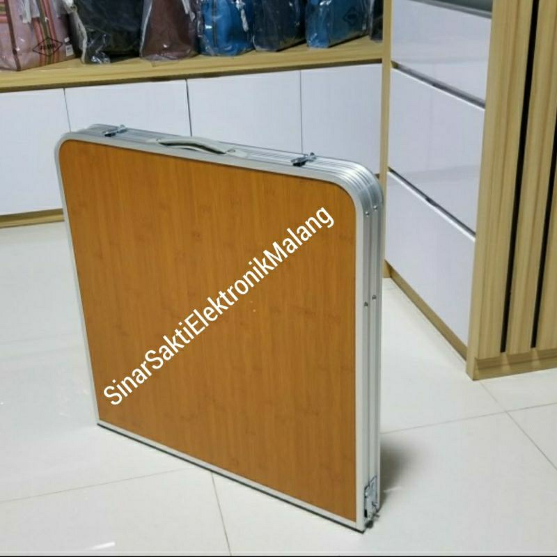Meja Lipat Portable Besar Serbaguna Makan Camping Outdoor Koper HPL untuk an Piknik Aluminium