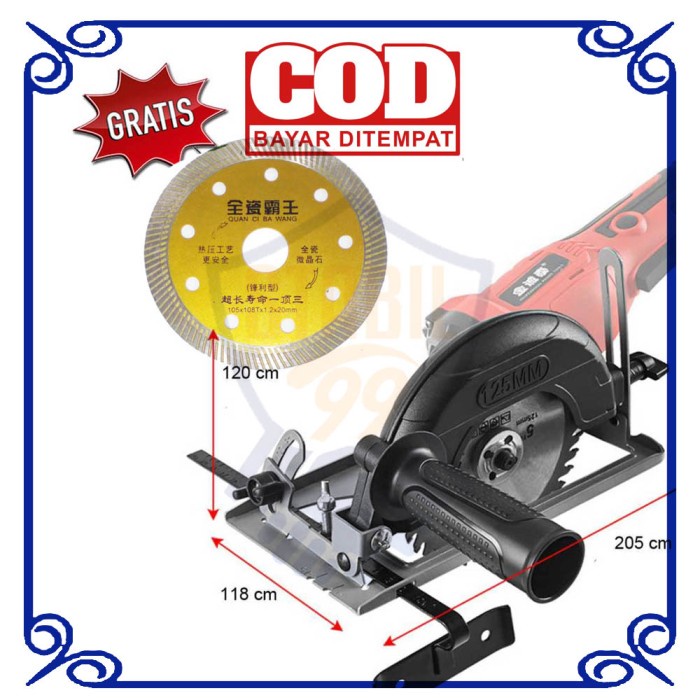 TERBARU Mata Gerinda Potong Miring Keramik Geranit + Dudukan Circular Saw Set