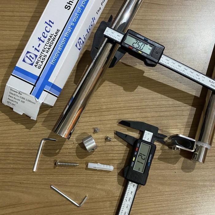 Reinforcement Shower Bar Stabilizer Pipa Penguat Kaca Shower Screen - Asli