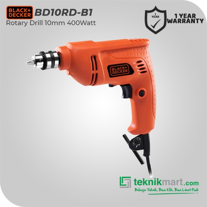 Black+Decker Bor Rotary Drill 10Mm 400Watt Bd10Rd