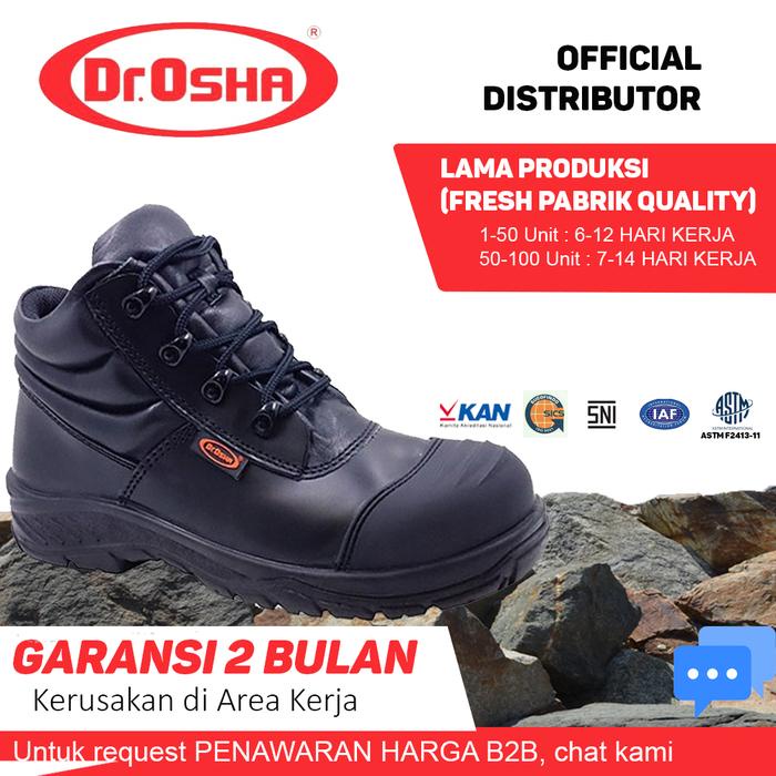 Dr Osha Safety Shoes / Sepatu Safety Elite Ankle Boot 3236 S1 - Sol PU