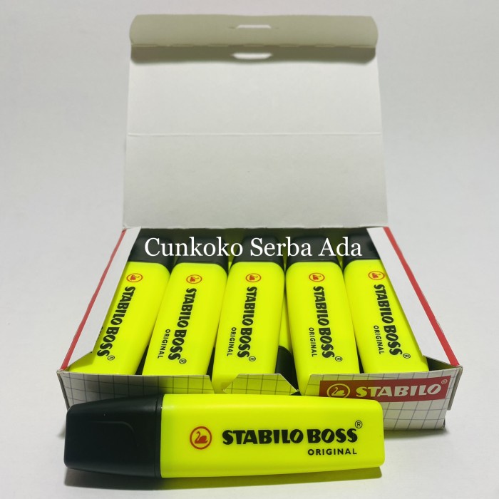

Sale Terbatas Highlighter / Stabilo Boss Yellow No.70/24 / 1 Box Isi 10 Pcs