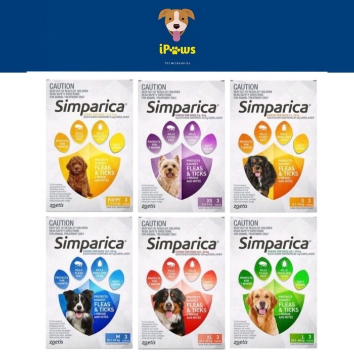 SIMPARICA 1 Tablet - Obat Kutu Untuk Anjing